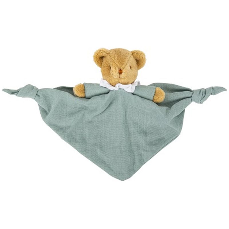 Doudou plat avec hochet Ours Celadon Trousselier Produit 1