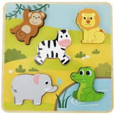 Puzzle tactile Savane (5 pièces) - Sapin Malin