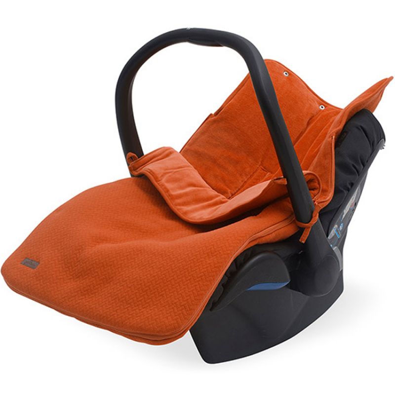 Nid d'ange passe sangle Brick velvet rouille (82 cm) Jollein