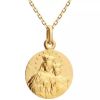 Collier chaîne médaille Mont Carmel personnalisable (plaqué or) Petits trésors Produit 1