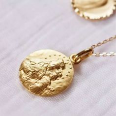 Collier chaîne médaille Mont Carmel personnalisable (plaqué or)