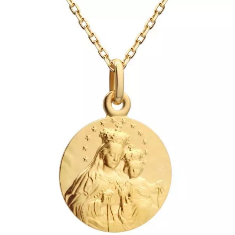 Collier chaîne médaille Mont Carmel personnalisable (plaqué or) Petits trésors Produit 1