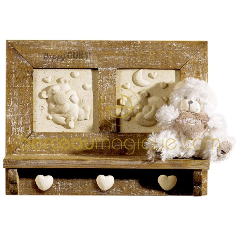 Porte-manteaux Happy Ours (28 x 21 cm) Domiva