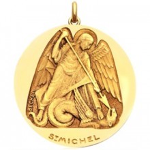 Médaille Saint Michel (or jaune 750°)  par Becker