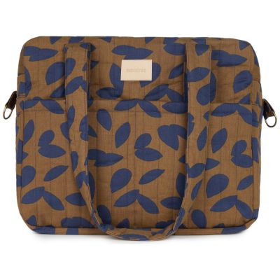 Sac à langer imperméable Hyde Park Blue leaves Nobodinoz