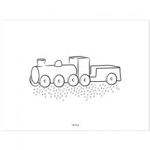 Affiche la locomotive (30 x 40 cm)  par Lilipinso