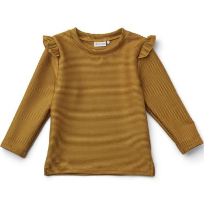 Tee-shirt anti-UV structure Tenley Golden caramel (12-18 mois)  par Liewood