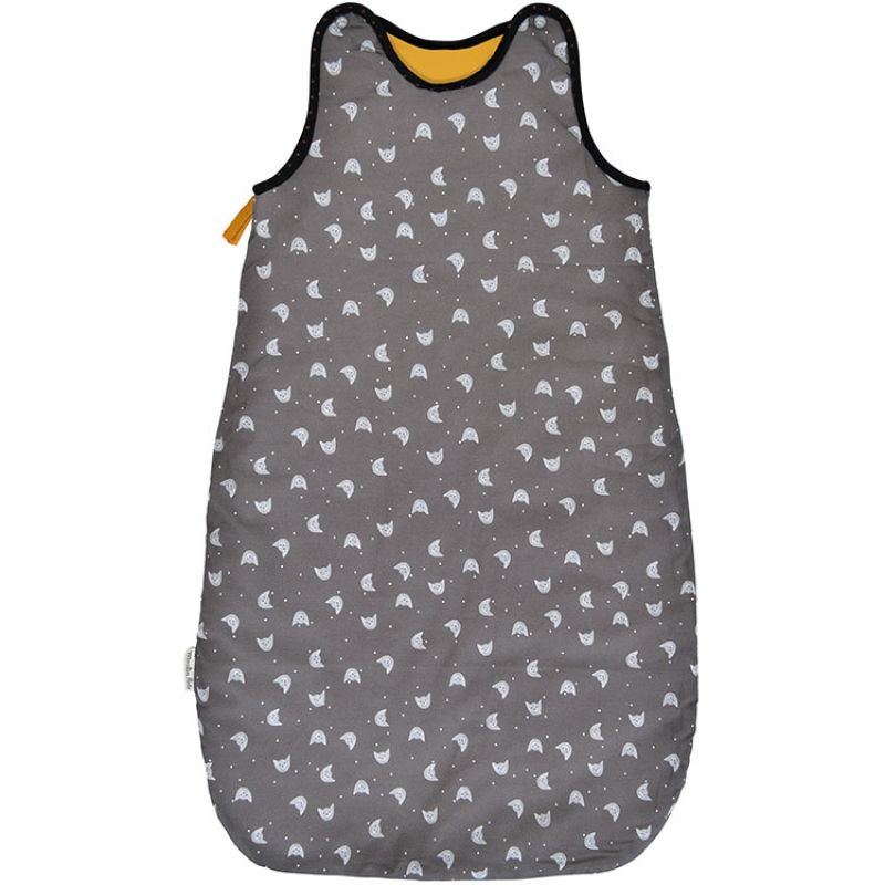 Gigoteuse chaude chat grise Les Moustaches TOG 3,5 (70 cm) Moulin Roty