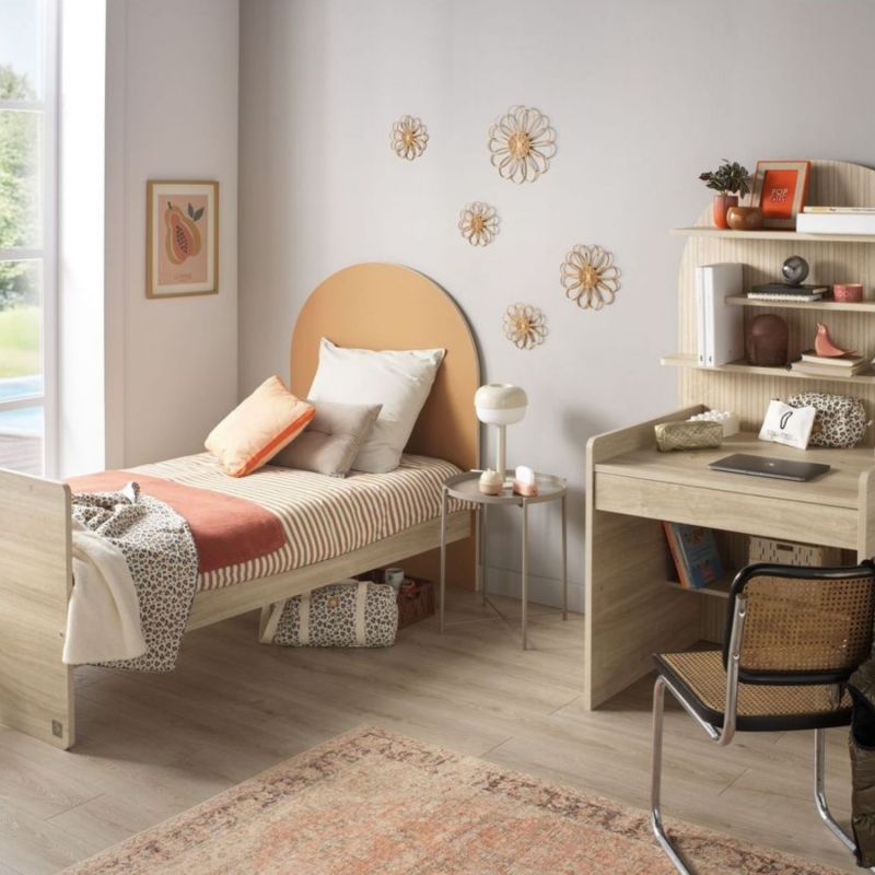 Commode à langer évolutive en bureau Arche Chêne strié Sauthon mobilier Ambiance 2