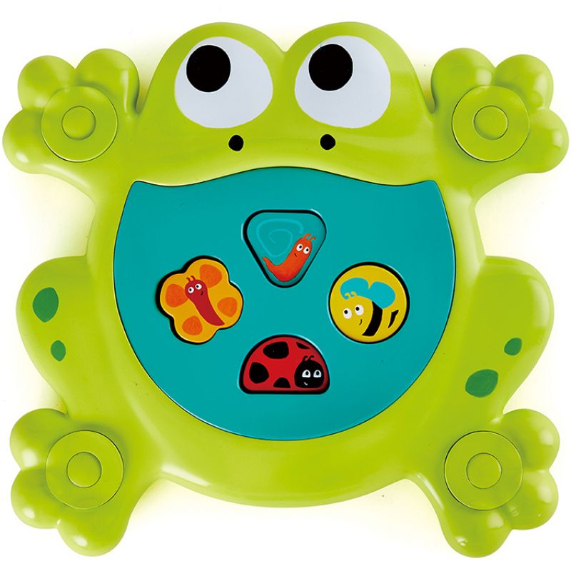 Jouet à ventouse et filet de rangement grenouille gourmande Hape