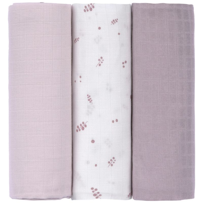 Lot de 3 langes mousseline Fruits rouges (80x80 cm) Lässig Produit 1