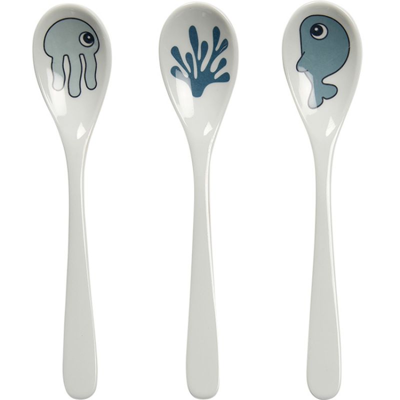 Lot de 3 cuillères Sea Friends bleu Done by Deer
