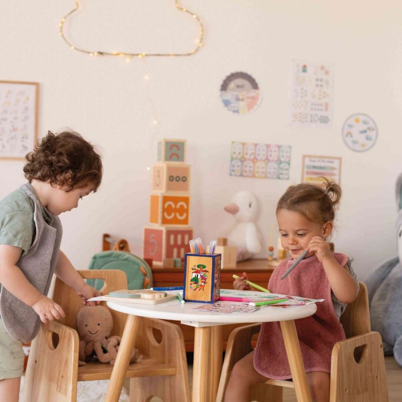 Bavoir maternelle en éponge Gris Trois Kilos Sept Ambiance 6