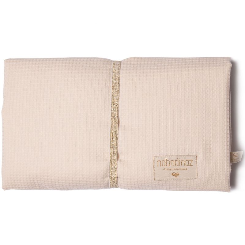 Tapis à langer rose pâle Mozart Nid d'abeille Nobodinoz