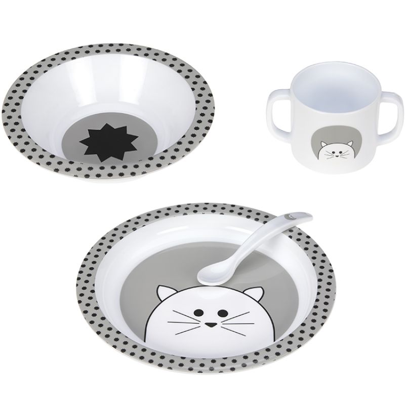 Coffret repas Little Chums chat (4 pièces) Lässig