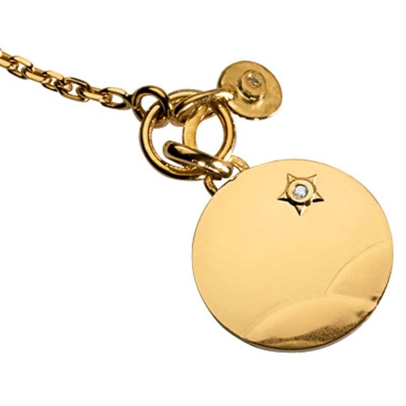 Bracelet Le Petit Prince dans le désert et breloque diamant (or jaune 750° et diamants) Monnaie de Paris