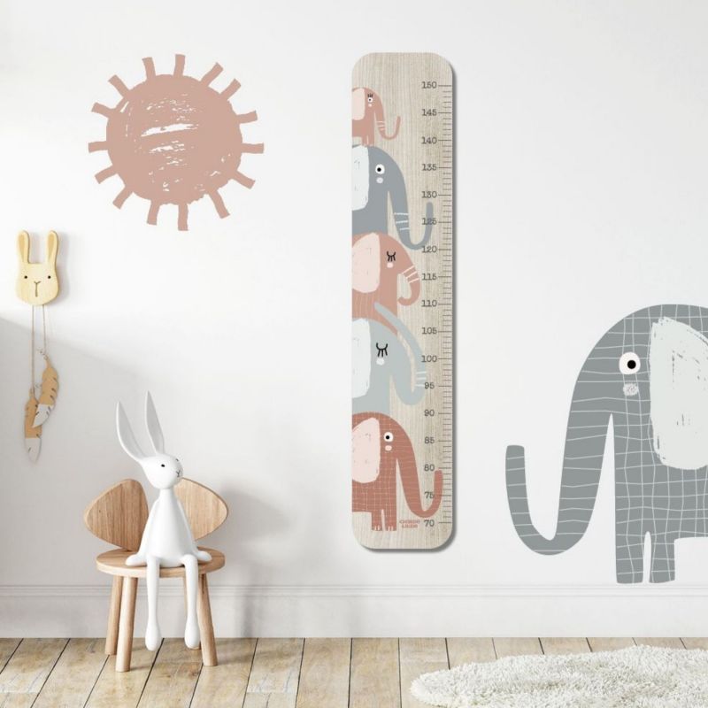 Toise en bois XXL Éléphant Charlie et Suzie Ambiance 4