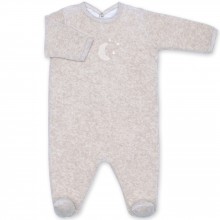 Pyjama léger terry Bmini beige à points jerry (3-6 mois : 60 à 67 cm)  par Bemini