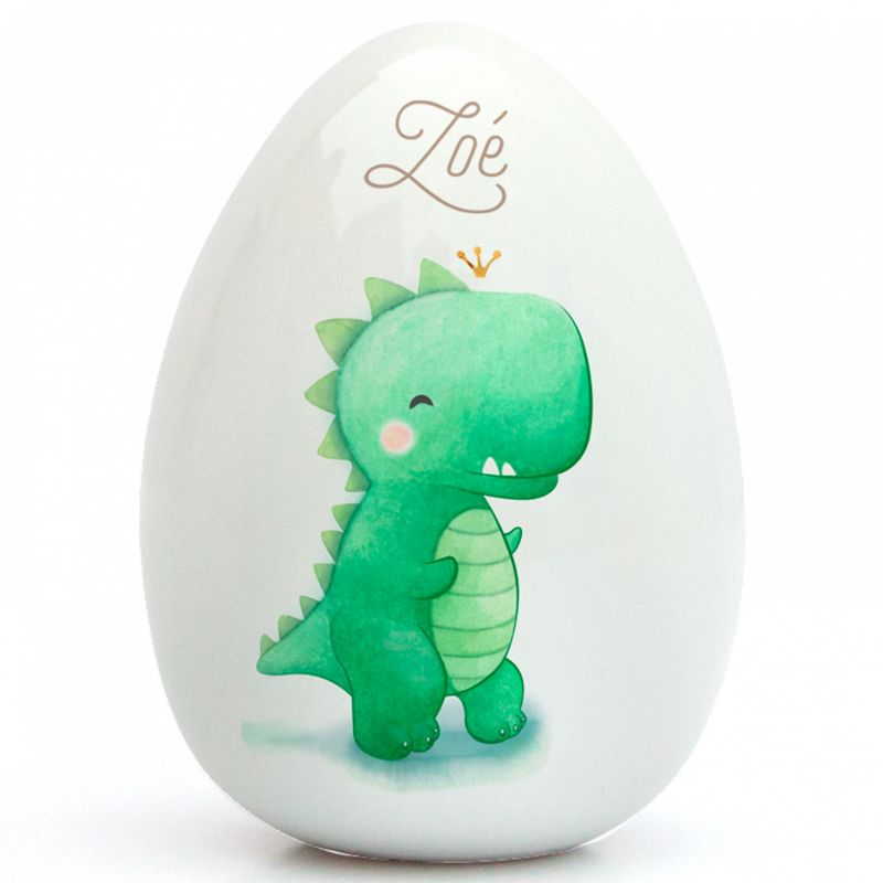 Oeuf en porcelaine Dinosaure (personnalisable) Gaëlle Duval