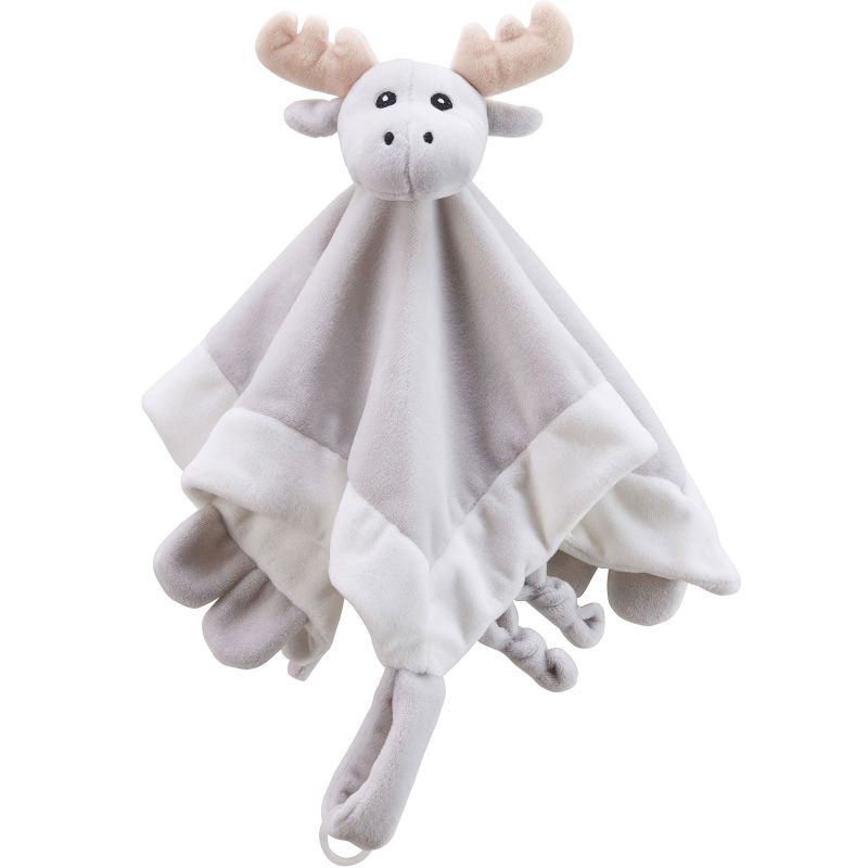 Doudou plat attache sucette orignal gris Edvin Kid's Concept