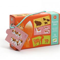 Puzzle duo-trio Bébés animaux (24 pièces) - Djeco