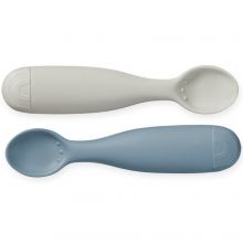 Lot de 2 cuillères Rainbow en silicone couleurs de nuit  par Cam Cam Copenhagen