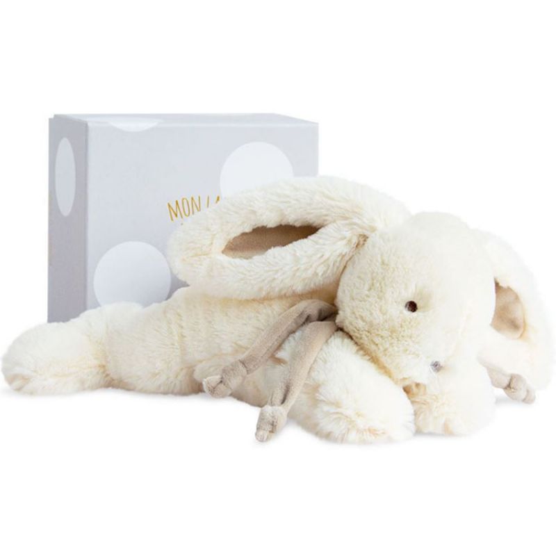Coffret peluche lapin bonbon taupe (20 cm) Doudou et Compagnie