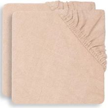 Lot de 2 housses de matelas à langer en éponge Pale Pink (50 x 70 cm)  par Jollein