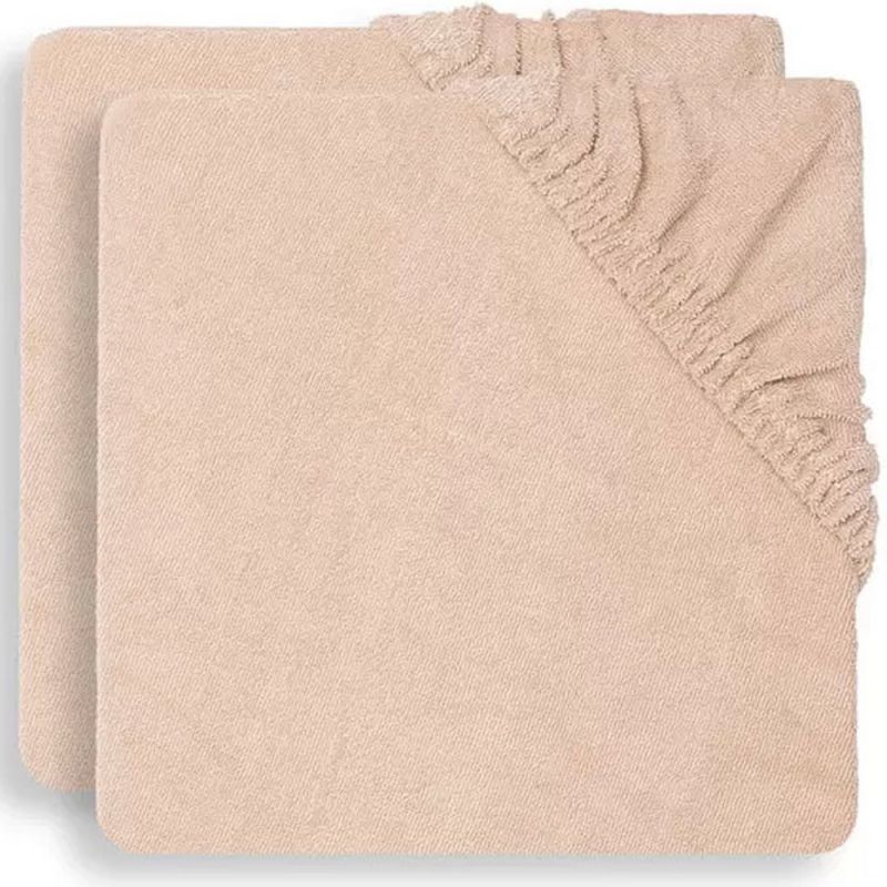 Lot de 2 housses de matelas à langer en éponge Pale Pink (50 x 70 cm) Jollein