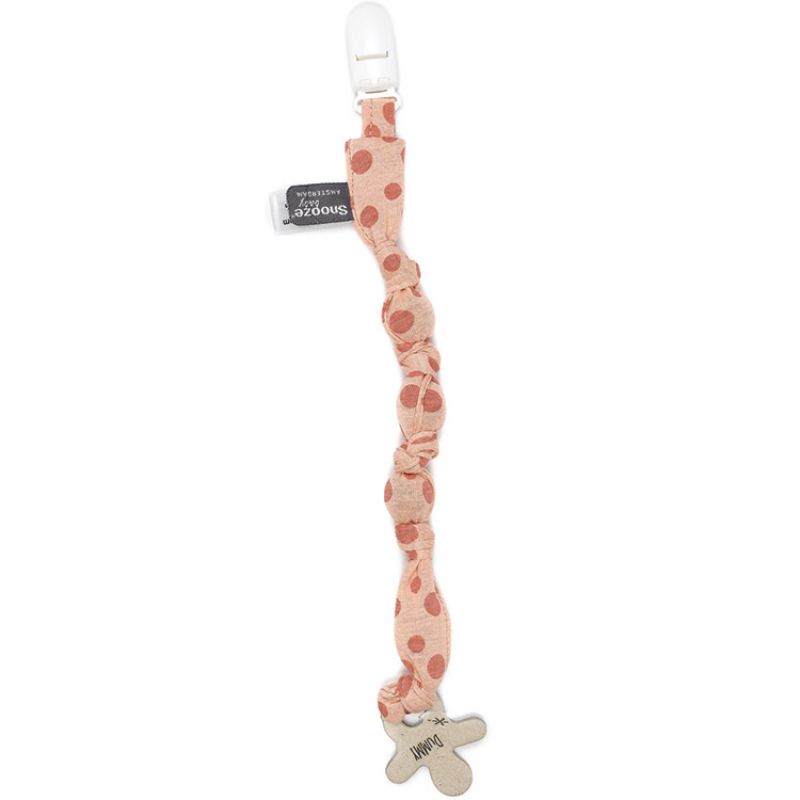 Attache sucette Dusty Corail Snoozebaby