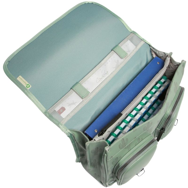 Cartable A4 primaire Green Cactus (38 cm) Caméléon Produit ouvert 4