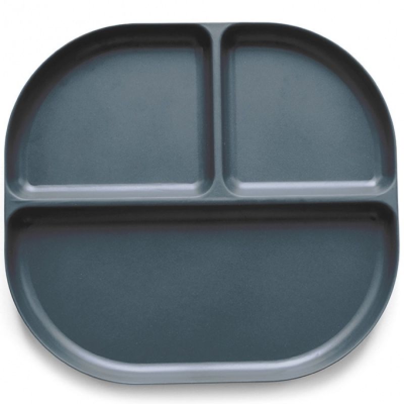 Assiette à compartiments en bambou Bambino gris orage EKOBO
