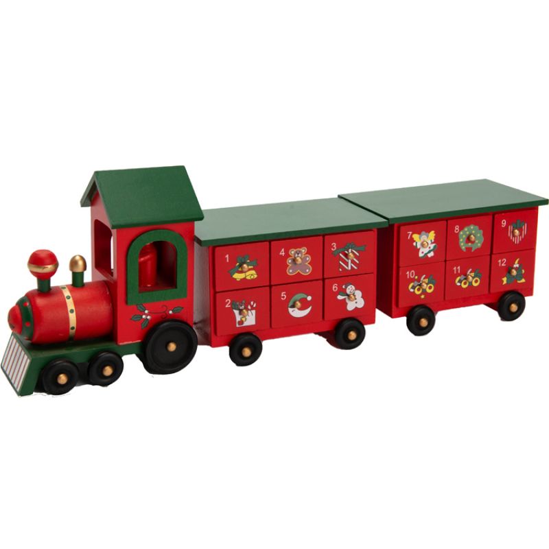 Calendrier de l'Avent réutilisable train en bois Amadeus Les Petits