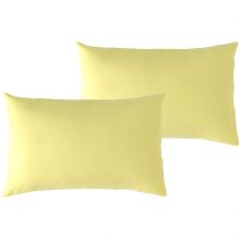 Lot de 2 taies d'oreiller bébé coton bio jaune clair (40 x 60 cm)  par P'tit Basile