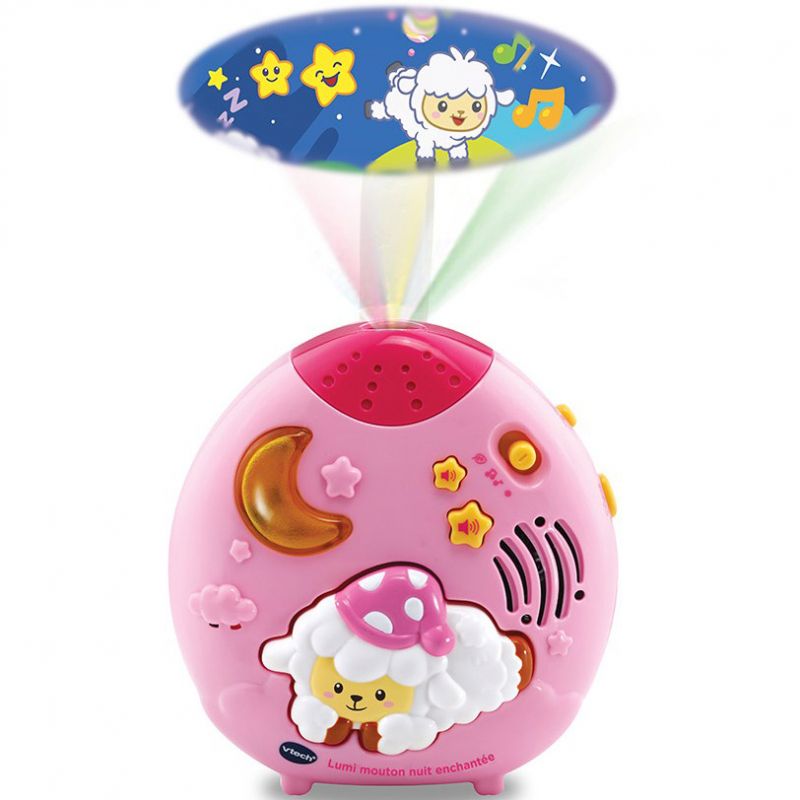 Veilleuse projecteur d'ambiance Lumi mouton nuit enchantée rose VTech