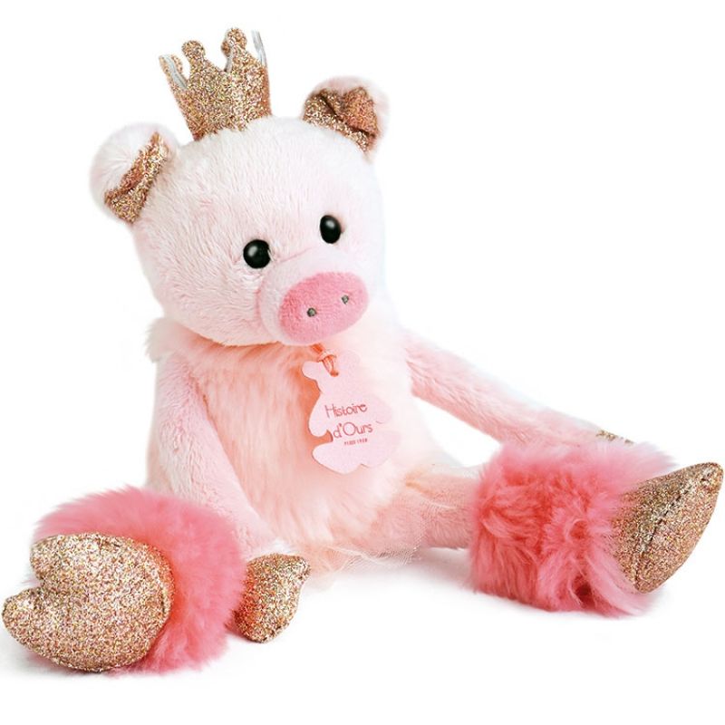 Peluche Rosette le cochon Happy Family (25 cm) Histoire d'Ours