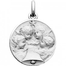 Médaille Angelus (or blanc 750°)  par Becker