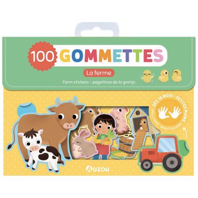 Ma pochette de 100 gommettes La ferme Auzou Editions