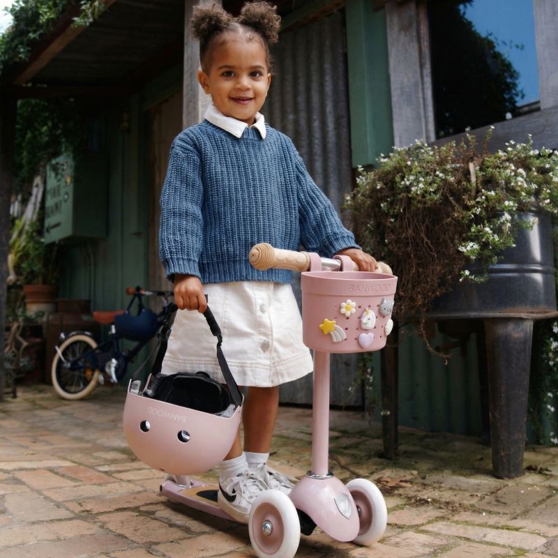 Panier de vélo à personnaliser Pin and Ride Dusty Rose Banwood Ambiance 5