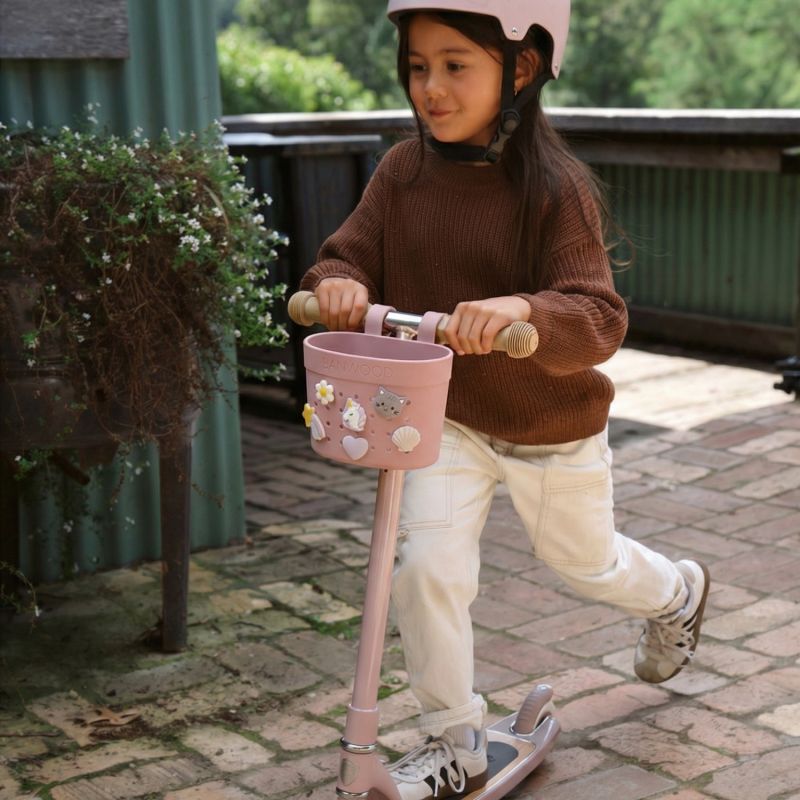 Panier de vélo à personnaliser Pin and Ride Dusty Rose Banwood Ambiance 7