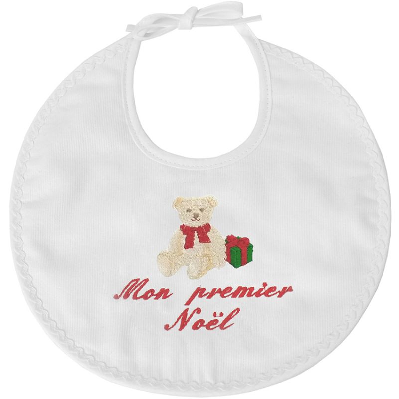 Bavoir de naissance Mon premier Noël Ours (personnalisable) ANVIE