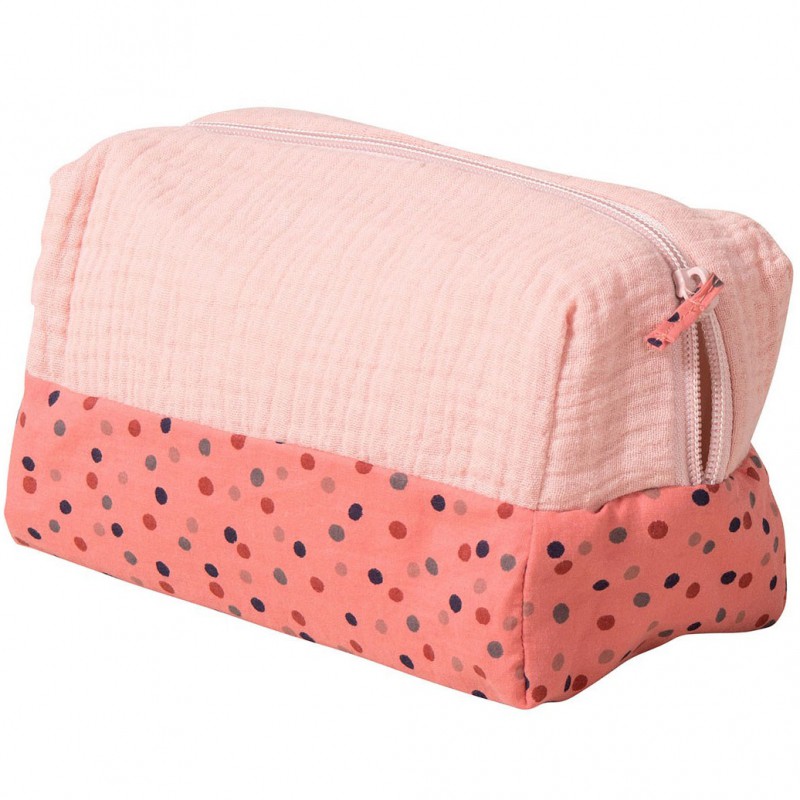 Trousse de toilette rose Les jolis trop beaux Moulin Roty