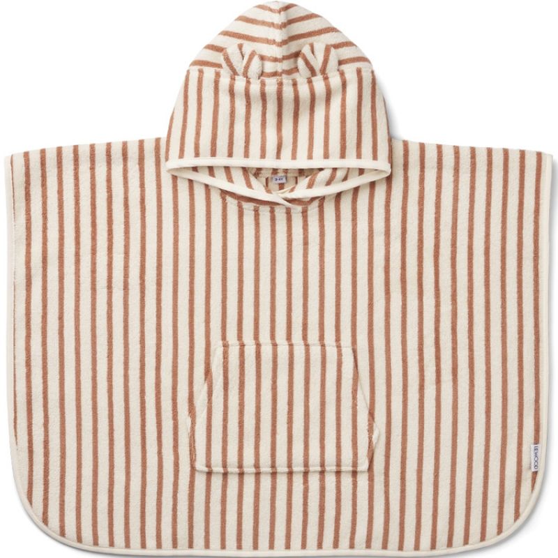 Poncho de bain Izzy Stripe tuscany rose creme de la creme (1-2 ans) Liewood