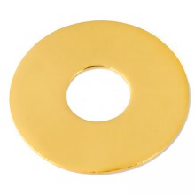 Pendentif empreinte mini pi avec cordon (or jaune 750°)   par Les Empreintes