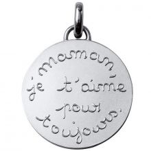 Médaille Maman je t'aime pour toujours 23 mm (argent 950°)  par Monnaie de Paris
