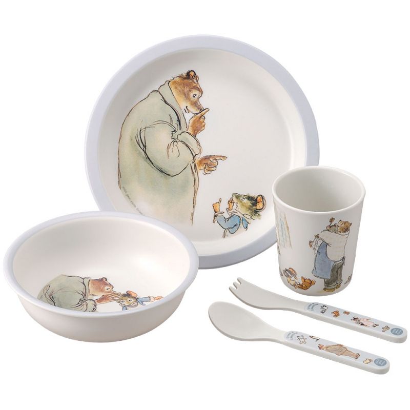 Coffret repas Ernest et Célestine bleu (5 pièces) Petit Jour Paris