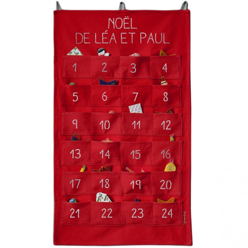 Calendrier de l'Avent Rouge (personnalisable) Les Griottes
