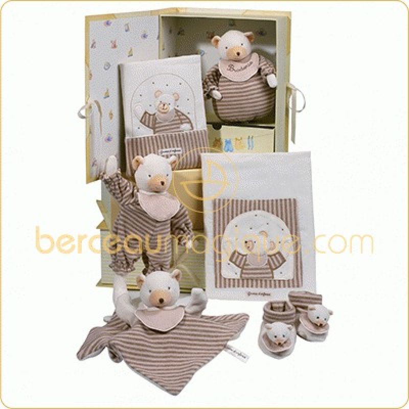 Coffret de naissance Ours vanille (Sans broderies) Moulin Roty