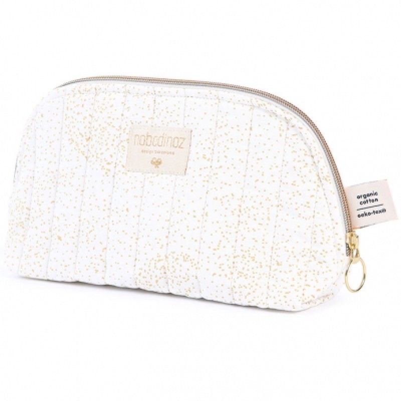 Trousse de toilette Holiday Gold bubble White Nobodinoz