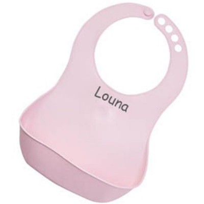 Bavoir personnalisable rose Baby Tute